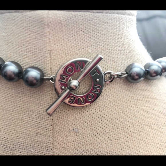 Monet slate metallic gray pearl necklace - Picture 4 of 5